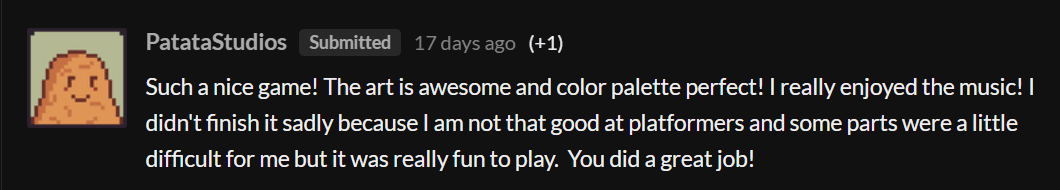 some of our favorite comments from itch.io